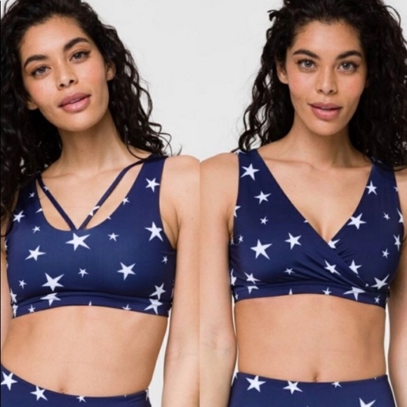 Onzie Other - Onzie Crossover Bra MARINE NAVY STAR Large